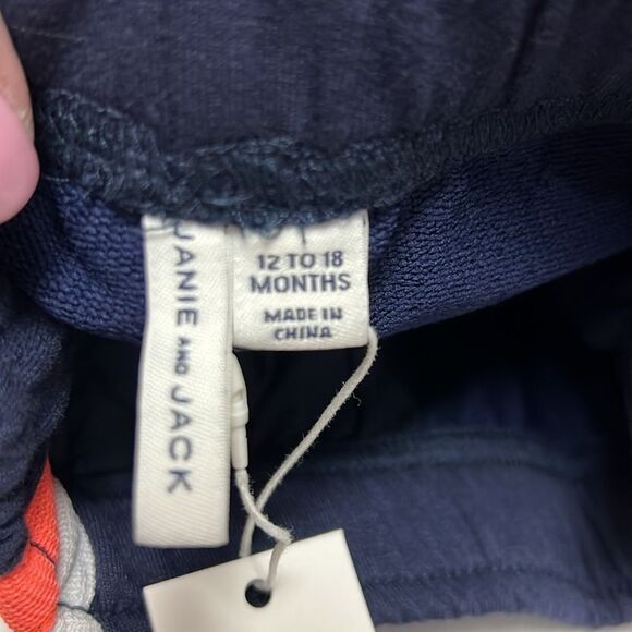 Janie and Jack 100034560 Stripe Knit Short - true navy NWT size 12-18 m - Picture 9 of 11